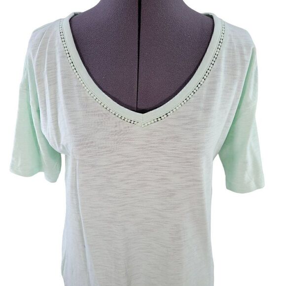 Talbots Green V-Neck T-shirt Sz XS - Picture 4 of 9